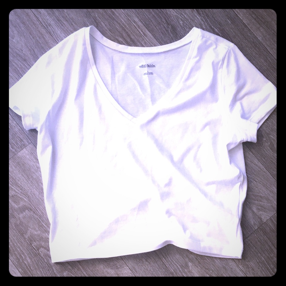 White crop Top Size L